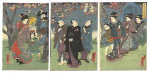 国芳「浅草寺奥山群集の図」