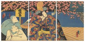 Kuniyoshi / Kabuki Play: Sumidagawa Tsui no Kagamon [隅田川対高賀紋]