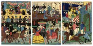 芳虎「武州横浜外国人遊行之図 」