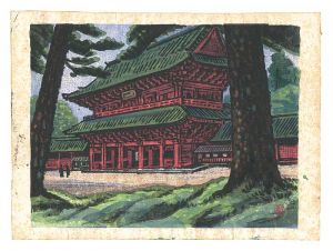山口源「東京回顧図会　芝 増上寺
」