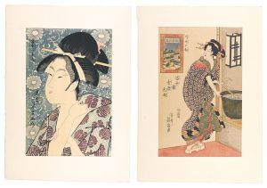 英泉 栄昌「廓の夜／寛政美人夏姿【復刻版】」