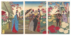 周延「秋園の菊花」