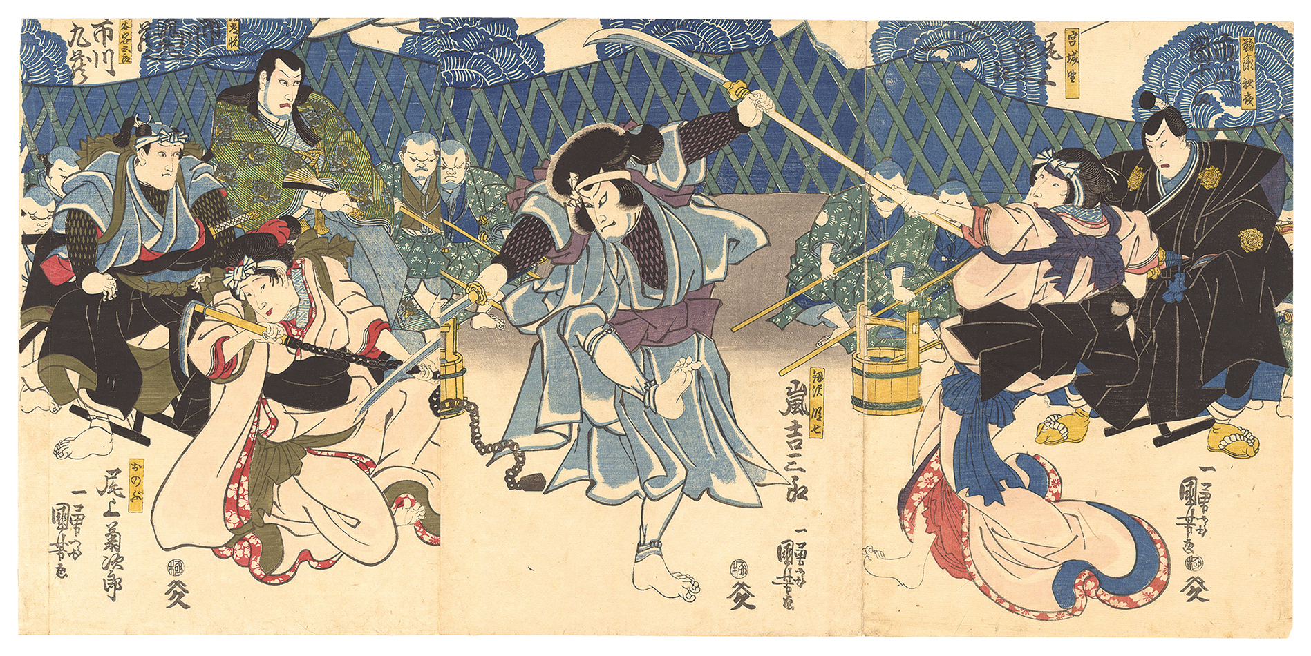 国芳「岩藤浪白石」
