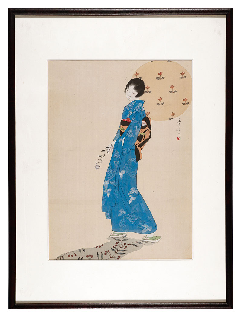 山川秀峰「美人画」
