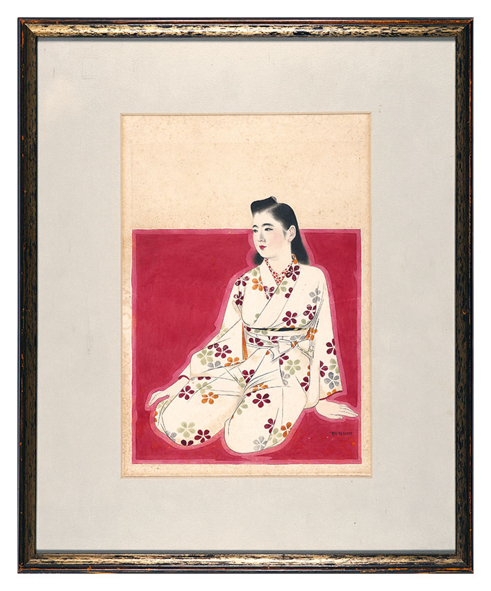 志村立美「自筆美人画」