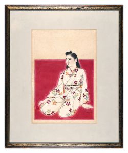 自筆美人画