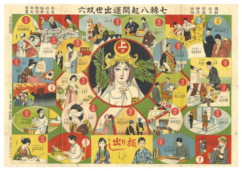 高畠華宵「七転八起開運出世双六」