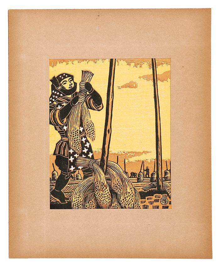 Katsuhira Tokushi “Farmers' Customs of the Twelve Months / Drying (October)”