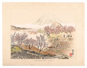 Jokata Kaiseki / Plum Trees in Shimosoga and Mount Fuji