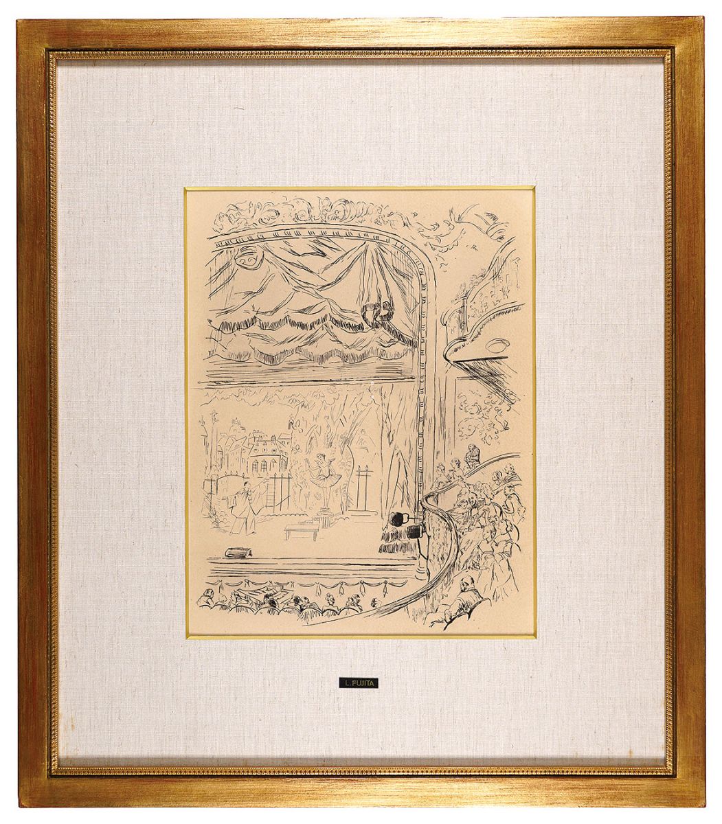 Fujita Tsuguharu (Leonard Foujita) “Le Rivlere enchantee：Thearte Marigny”