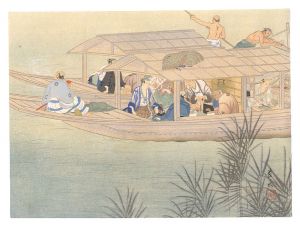 Isoda Choshu / THE LOYAL RONINS / A secret Consultation of the Ronins pretending to the moon-viewing Revelry on the Sumida.