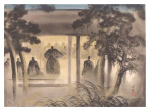 Otake Chikuha / THE LOYAL RONINS /A great Council of Maruyama (Harasoemon dances at the Revelry.)