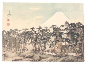 Yamauchi Tamon / THE LOYAL RONINS /Oishi Yoshitaka on his way to Yedo.(The Scenery of Out-skirts of Mt.Fuji.)