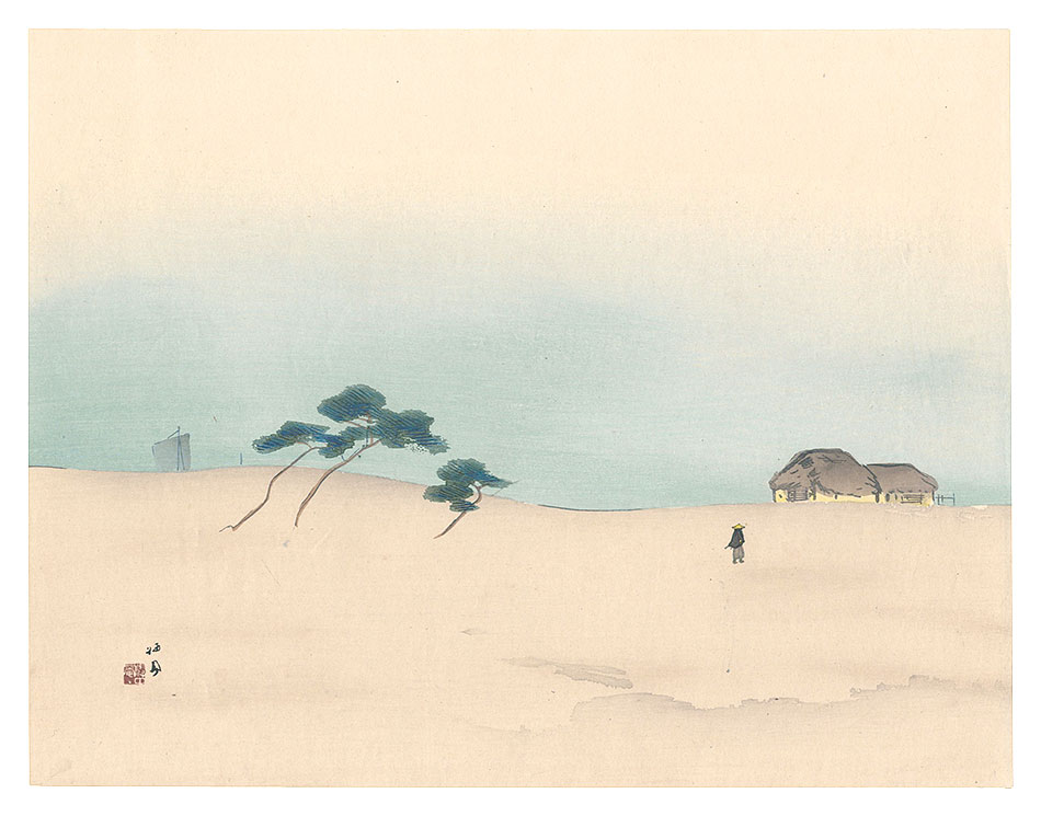 Takeuchi Seiho “THE LOYAL RONINS / Morning Moon at Suma”