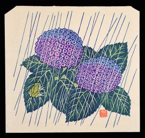 Shimizu Toru / Hydrangea and a Frog　(tentative title)