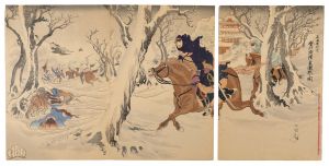 威海衛附近登州府降雪激戦之図