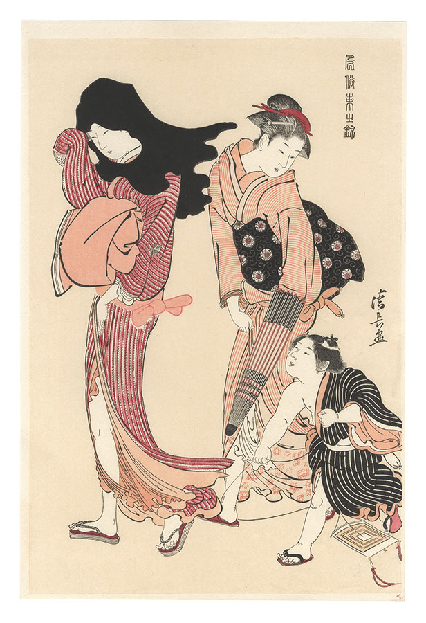 Kiyonaga “Current Manners in Eastern Brocade / Kite String【Reproduction】”