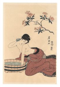 Toyokuni I / Woman Washing Her Neck【Reproduction】 [えり洗い【復刻版】]