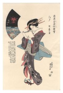 Kunisada I / Famous Women from Famous Places geisha from the Edo period【Reproduction】 [浮世名異女図会  江戸町芸者 【復刻版】]