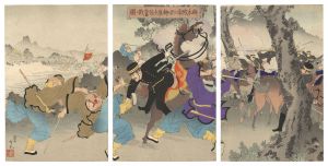 吟光（銀光）「拆木城南に於て榊原少佐奮戦乃図」
