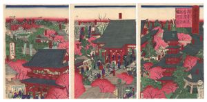 国利「東京名所の内　浅草区金龍山浅草寺境内一覧」
