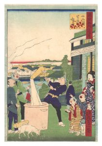 東京名所十二ヶ月　十二月 開運はし兜町