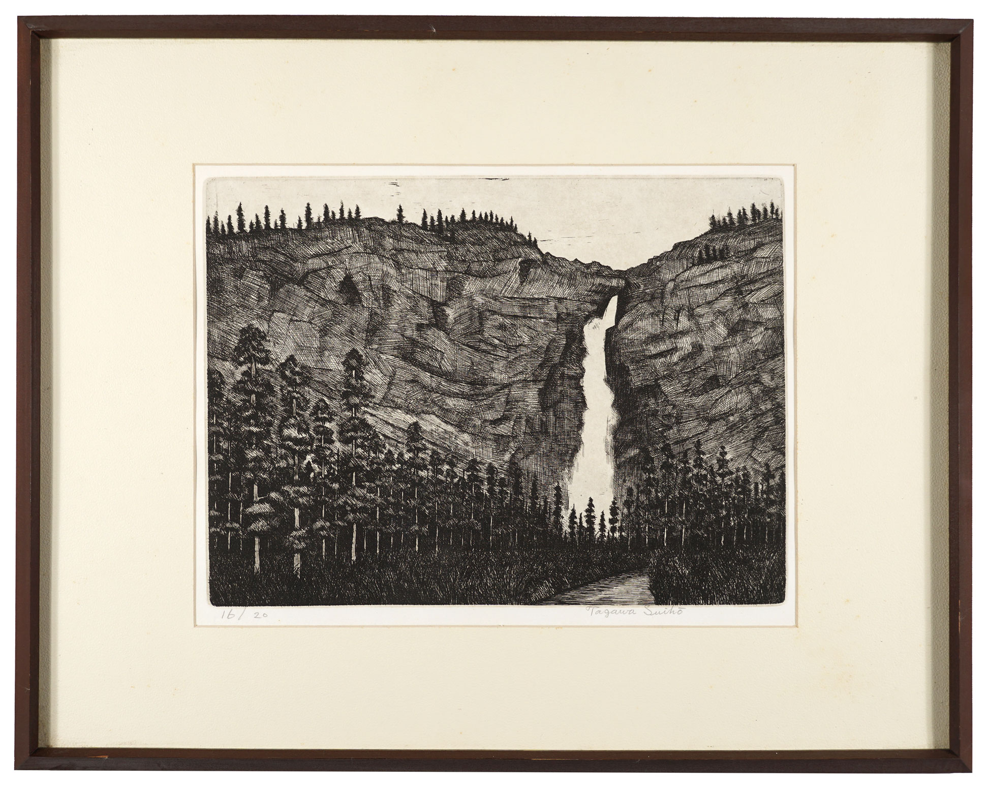 Tagawa Suiho “Canadian rockies waterfall(A)”