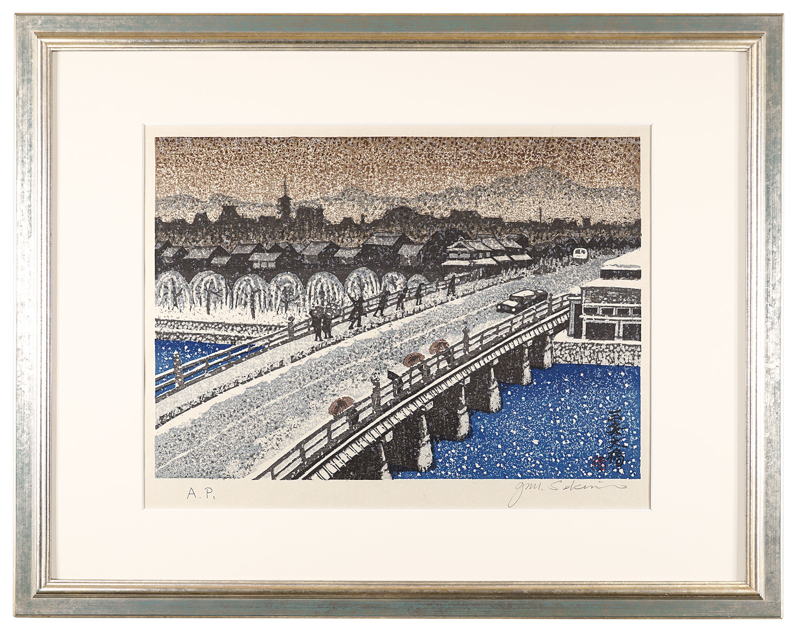 Sekino Junichiro “The Fifty-three Stations of the Tokaido / The Great Bridge at Sanjo, Kyoto”