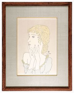Fujita Tsuguharu (Leonard Foujita) / Woman in Blue Dress