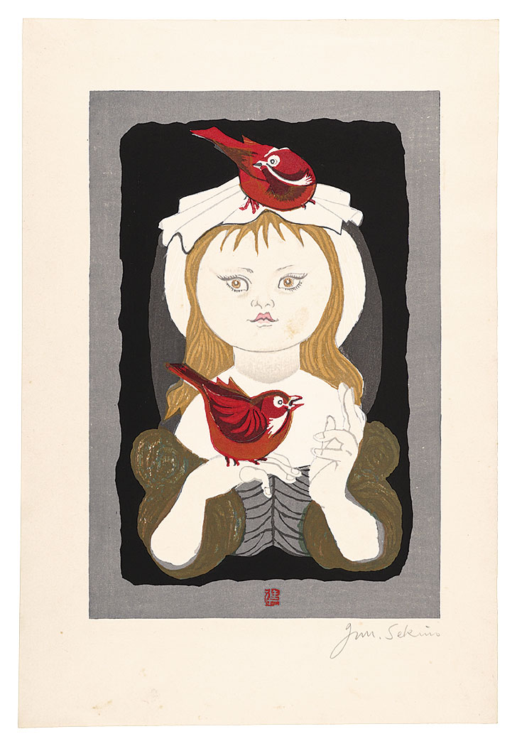 Sekino Junichiro “Birds and a Girl”
