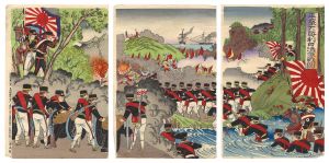 作者不詳「平壌大勝利日清激戦図」