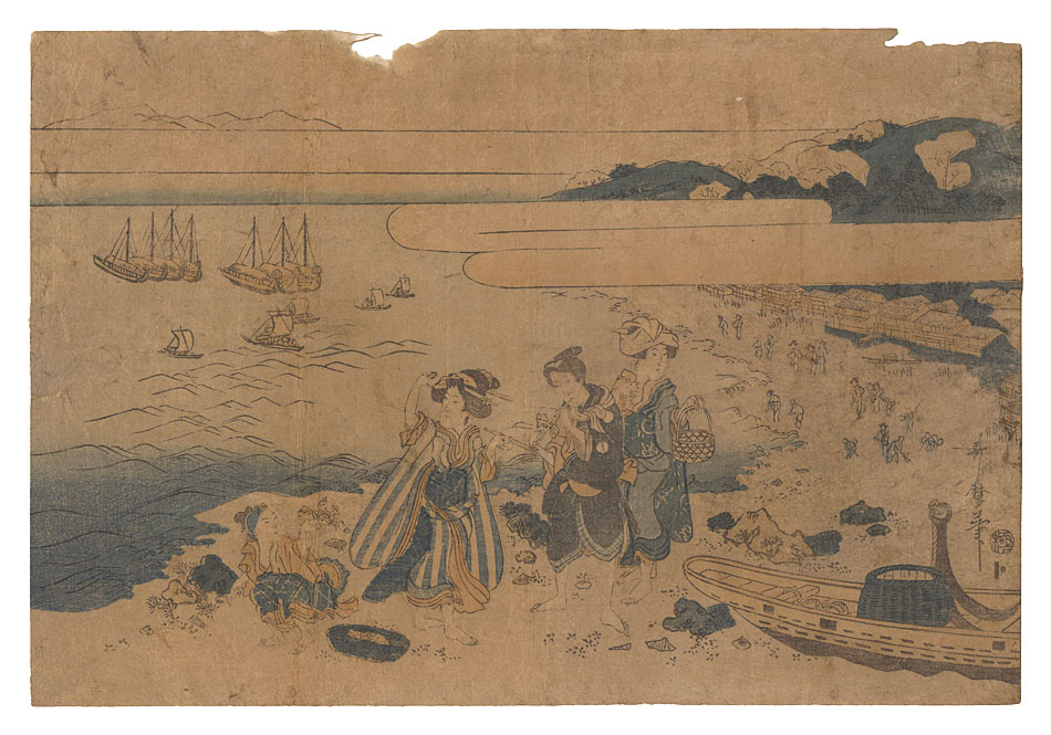 歌麿「潮干狩（仮題）」