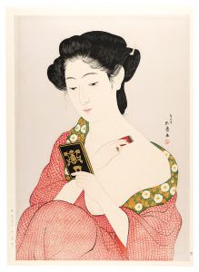 Hashiguchi Goyo / Woman Applying Make-up【Reproduction】