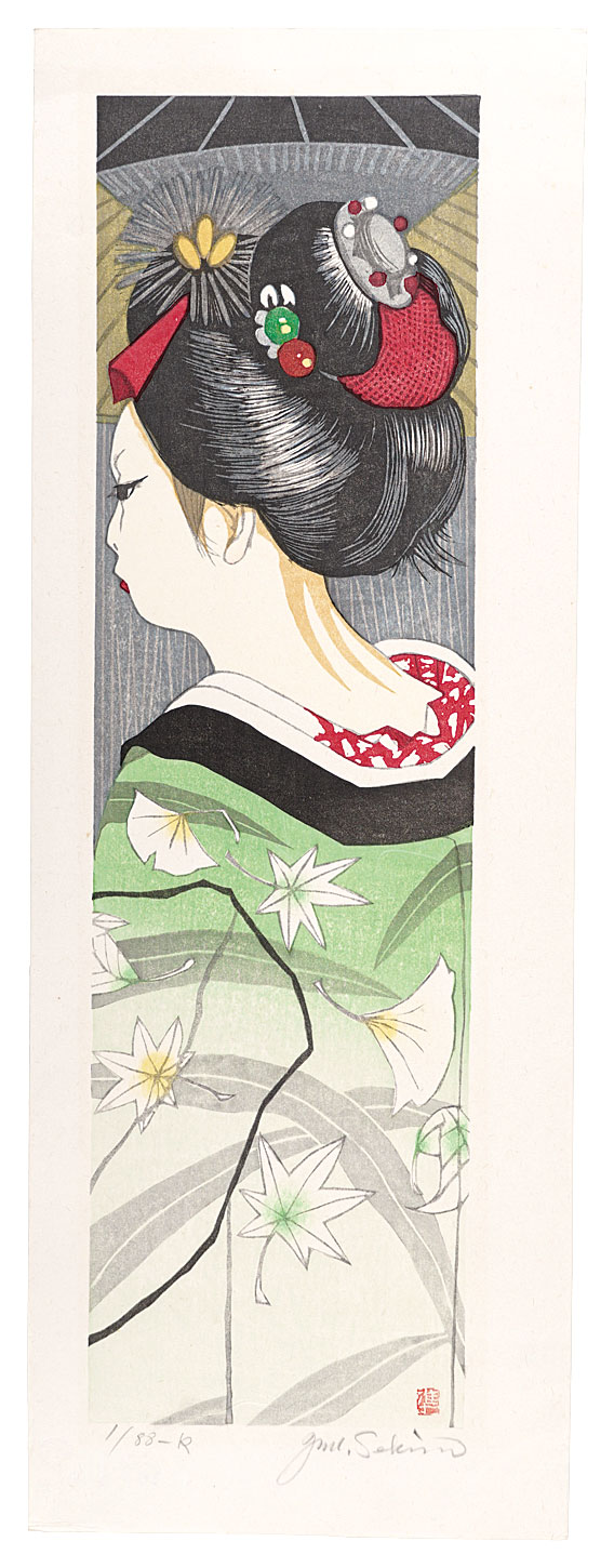 Sekino Junichiro “Twelve Months of Maiko / October: Autumn Rain”