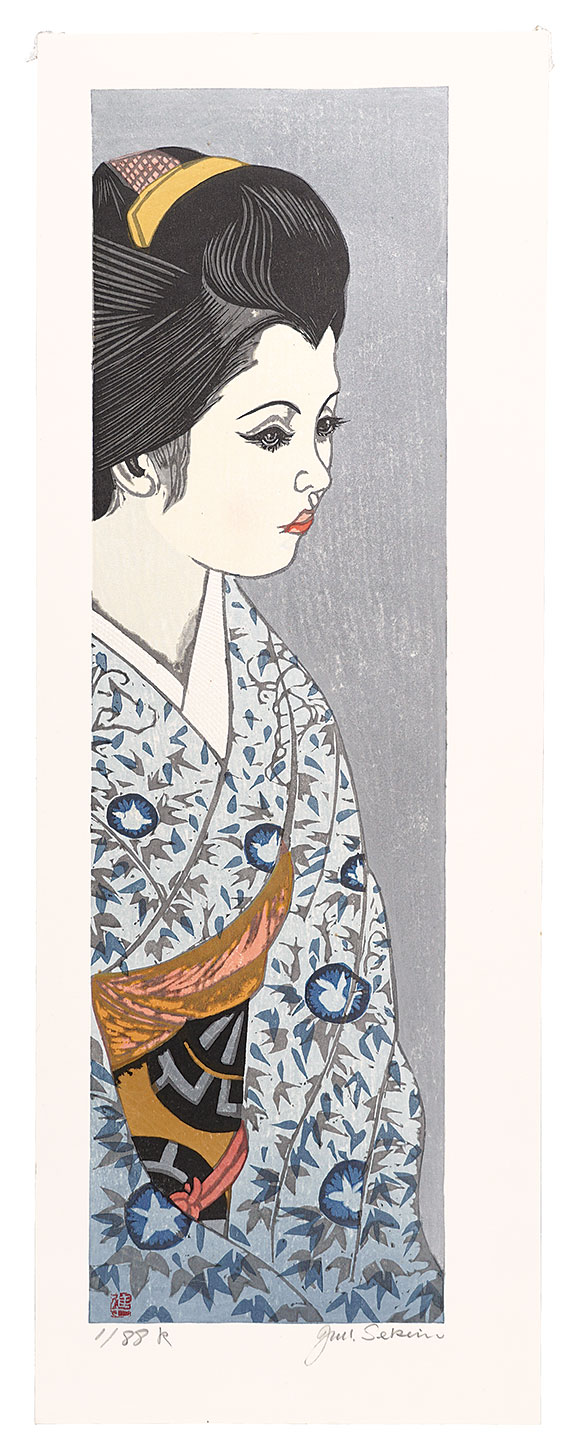 Sekino Junichiro “Twelve Months of Maiko / August: Morning Glory ”