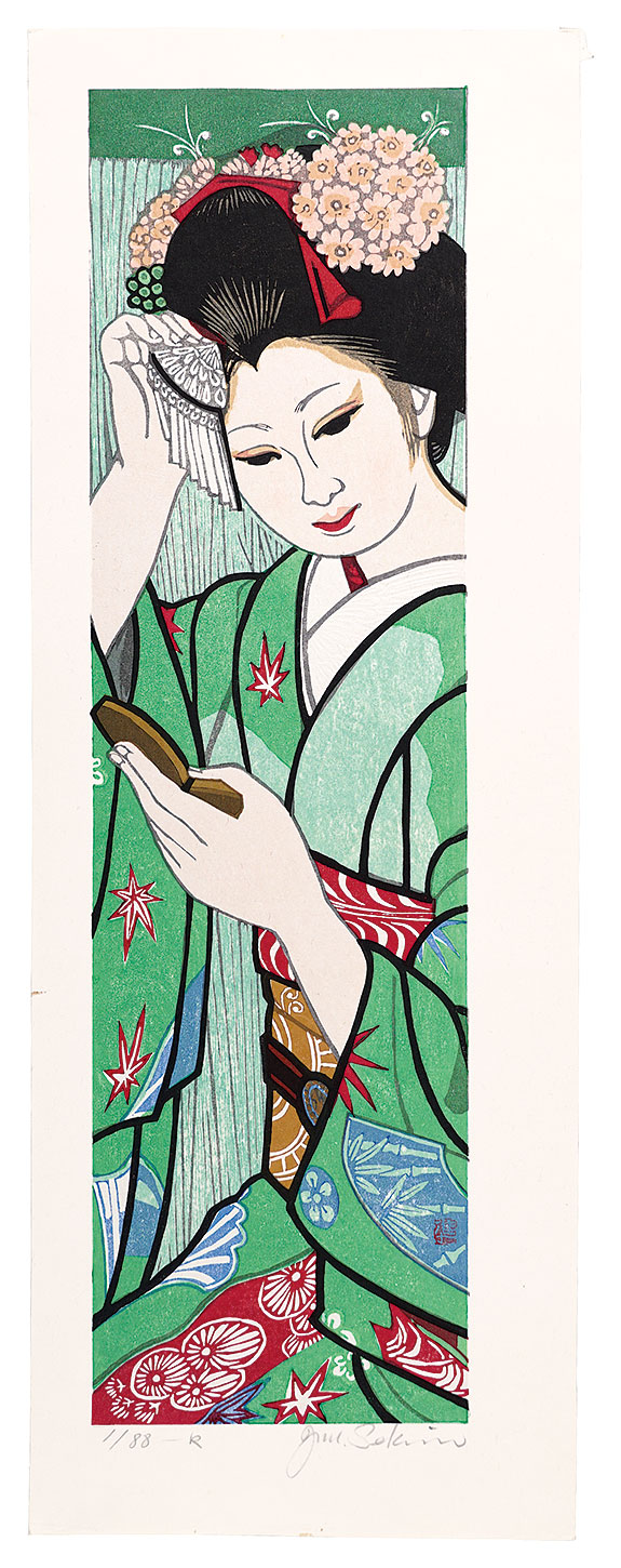 Sekino Junichiro “Twelve Months of Maiko / May: Early Summer Rain”