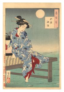 芳年「月百姿　四条納涼」