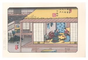 広重初代「木曽街道六十九次　下諏訪【復刻版】」
