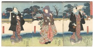 Kunisada I / Actors' Pleasures of the Four Seasons / Spring in Yanagishima [俳優四季之遊　柳嶋之春]