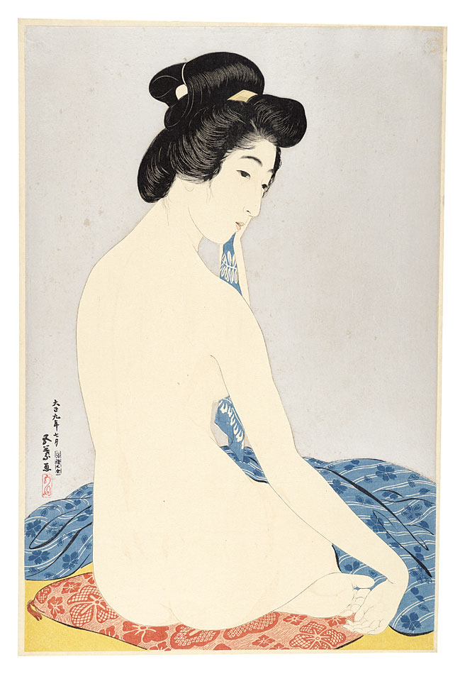橋口五葉「浴後之女」