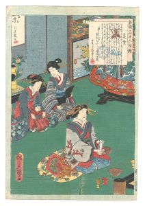 豊国三代「名妓三十六佳撰　三十 花紫」