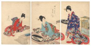 周延「徳川時代貴婦人之図」
