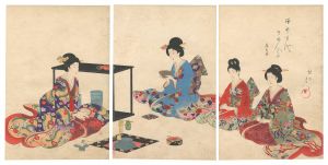周延「徳川時代貴婦人之図　茶の湯」