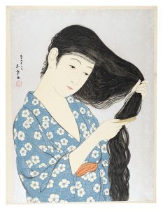 Hashiguchi Goyo / Combing the Hair