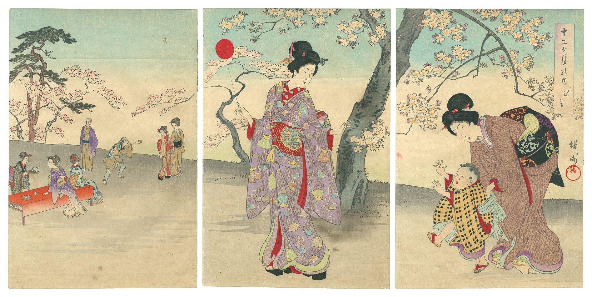 Chikanobu “The Twelve Months / March”