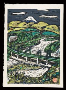 Kawachi Seiko / Thirty-six Views of Mt. Fuji in the HEISEI period / Early Spring at Tama