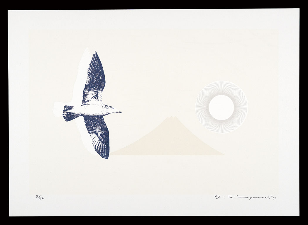 Takayanagi Hiroshi “Thirty-six Views of Mt. Fuji in the HEISEI period / Fuji with a Flying Gull”