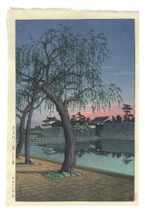 大手門の春の夕暮