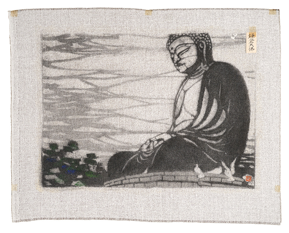 Tsuchiya Masao “Hanga New One Hundred Views of Japan / The Great Buddha at Kamakura”