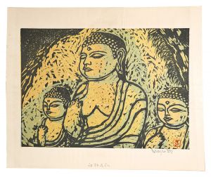 Eto Masao / Hanga New One Hundred Views of Japan / Usuki Stone Buddhas